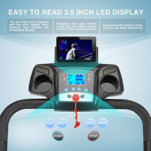 Load image into Gallery viewer, Smart 2HP Electric Folding Treadmill, 3 Levels Manual Incline Fitness Motorized Running Jogging Exercise Machine with W/PAD Holder, Hand Grip Pulse Sensor for Home Gym Cardio Workout Training Indoor
