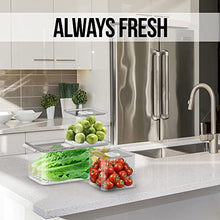 Load image into Gallery viewer, WAVELUX Produce Saver Containers for Refrigerator, Food Fruit Vegetables storage, 3 Pcs Stackable Freezer Fridge Organizer, Fresh Keeper Drawer Bin Basket with Vented Lids &amp; Removable Drain Tray
