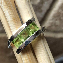 Load image into Gallery viewer, Genuine 2ct Green Peridot 925 Solid Sterling Silver Ring Size 5.5, 5.75, 6, 7, 9
