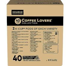 Load image into Gallery viewer, Keurig Coffee Lovers&#39; Collection Sampler Pack, Single-Serve K-Cup Pods, Compatible with all Keurig 1.0/Classic, 2.0 and K-Café Coffee Makers, Variety Pack, 40 Count
