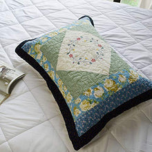Load image into Gallery viewer, KASENTEX 100% Cotton Sham Floral Patchwork Design, Soft &amp; Machine Washable, Two Standard Shams 20x26, Coastal Blue
