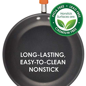 Rachael Ray Brights Hard Anodized Nonstick Saute Pan / Frying Pan / Fry Pan - 5 Quart, Gray