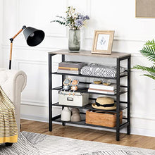 Load image into Gallery viewer, HOOBRO Shoe Rack, 5-Tier Shoe Storage Unit Flat &amp; Slant Adjustable Shoe Organizer Shelf for 16 Pairs, Durable and Stable, for Entryway, Hallway, Closet, Dorm Room, Industrial, Greige BG01XJ01
