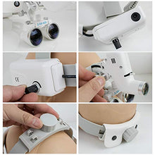 Load image into Gallery viewer, Enshey Dental Binocular Loupes Glasses Head Band Magnifier with LED Light 3.5X-420 Optical
