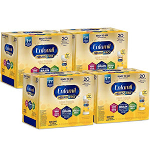 Enfamil NeuroPro Ready to Feed Baby Formula Milk, 2 Fluid Ounce Nursette (24 Count) - MFGM, Omega 3 DHA, Probiotics, Iron & Immune Support