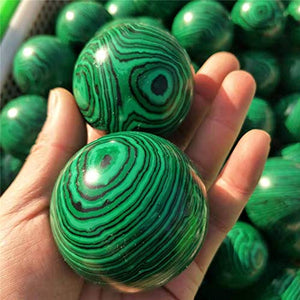 1pc, Natural Gemstone Sphere Malachite Quartz Stone Crystal Balls Sphere for Healing