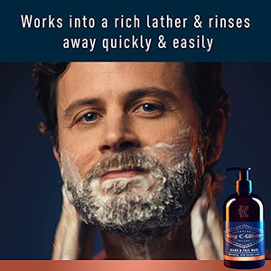 King C. Gillette Grooming Kit, 1 Razor with 2 Blade Refills,1 Oz Beard Oil, 11 Oz Beard Wash, 5 Oz Shave Gel, 1 Comb, Gifts for Men