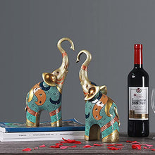 Load image into Gallery viewer, SUGUTEE Good Luck Large Elephant Statue Decorations for Home, Elephant Figurines Statues Home Decor, Elephant Gifts, Elephant Figurines with Trunk Up ( 2 Pcs Medium )
