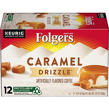 Load image into Gallery viewer, Folgers Caramel Drizzle Flavored Coffee, 12 Keurig K-Cup Pods
