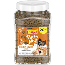 Load image into Gallery viewer, Purina Friskies Made in USA Cat Treats; Party Mix Chicken Lovers Crunch - 20 oz. Canister
