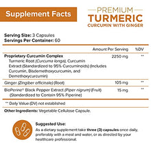 Load image into Gallery viewer, Turmeric Curcumin with Ginger &amp; BioPerine Black Pepper Supplement: Anti-Inflammatory, Antioxidant, Anti Aging, 100% Natural, Non-GMO, Vegan Best Maximum Potency, No Side Effects (180 Capsules)

