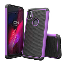 Load image into Gallery viewer, Sucnakp T-Mobile Revvl 4 Case TCL Revvl 4 Case Shock Absorption Drop Protection Hybrid Dual Layer Armor Defender Protective Cover for T-Mobile Revvl 4（FB Purple）
