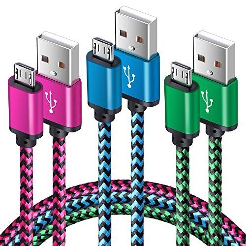 Micro USB Charging Cable[3Ft/3Pcs], AILKIN Android Charger Fast Long Braided Cord for Samsung, Kindle Fire, Xbox, Sony, Playstation, Moto, LG, Camera