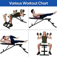 Load image into Gallery viewer, ZENY Adjustable Weight Bench Utility Bench Full Body Workout Foldable Exercise Flat Bench Incline Decline Dumbbell Benches Strength Training Equipment

