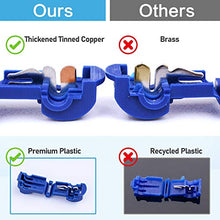 Load image into Gallery viewer, TICONN 240PCS T-Tap Wire Connectors, Self-Stripping Quick Splice Electrical Wire Terminals, Insulated Male Quick Disconnect Spade Terminals Assortment Kit with Storage Case (240)
