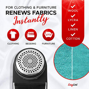 Alwayslux EasyLint Professional Sweater Shaver Best Rated Lint Fuzz Pill Remover for Clothes, Fabrics and Furniture. Includes Zipper Storage Case.