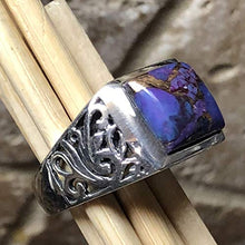 Load image into Gallery viewer, Gorgeous Purple Copper Turquoise 925 Sterling Silver Men&#39;s Ring Size 8.75, 9, 9.75, 10, 10.75, 11, 11.25, 11.75, 12, 12.25, 12.75, 13, 13.25, 13.75, 14
