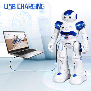 SGILE RC Robot Toy, Gesture Sensing Remote Control Robot for Kid 3-8 Year Birthday Gift Present, Blue