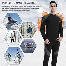 Load image into Gallery viewer, MEETWEE Thermal Underwear for Men, Fleece Lined Base Layer Set Cold Weather Heatgear Top &amp; Long Johns for Skiing Motorcycle Black
