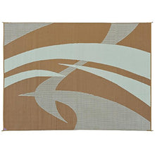 Load image into Gallery viewer, Stylish Camping 159127 9-feet by 12-feet Reversible Mat, Plastic Straw Rug, Large Floor Mat for Outdoors, RV, Patio, Backyard, Picnic, Beach, Camping (Brown/Beige)
