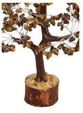 Load image into Gallery viewer, Crocon Tiger Eye Gemstone Money Tree Feng Shui Bonsai for Reiki Healing Chakra Stone Balancing Energy Generator Spiritual Meditation Home Interior Office Decor Size 10-12 Inch
