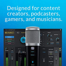 Load image into Gallery viewer, PreSonus Revelator USB Condenser Microphone for podcasting, live streaming, with built-in voice effects plus loopback mixer for gaming, casting, and recording interviews over Skype, Zoom, Discord
