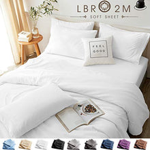 Load image into Gallery viewer, LBRO2M Bed Sheets Set Queen Size 6 Piece 16 Inches Deep Pocket 1800 Thread Count 100% Microfiber Sheet,Bedding Super Soft Hypoallergenic Breathable,Resistant Fade Wrinkle Cool Warm (White)
