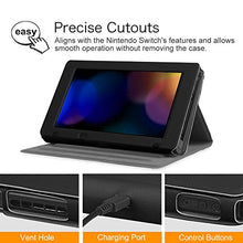 Load image into Gallery viewer, Fintie Protective Case for Nintendo Switch - [Multi-Angle Viewing] Ultra Slim Vegan Leather Play Stand Cover with Elastic Strap for Nintendo Switch 2017 - Black
