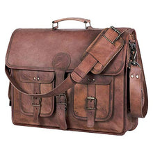 Load image into Gallery viewer, KPL 18 INCH Leather Briefcase Laptop Messenger bag best computer satchel Handmade Bags for men
