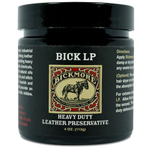 Load image into Gallery viewer, Bickmore Leather Conditioner, Scratch Repair Bick LP 4oz - Heavy Duty LP Leather Preservative | Leather Protector, Softener and Restorer Balm for Dry, Cracked, and Scratched Leather | Made in USA
