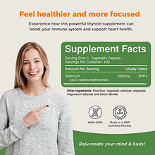 Load image into Gallery viewer, Pure Selenium Thyroid Support Supplement - Selenium 200mcg Antioxidant Supplement and Natural Immune Booster for Adults - Adult Immune Support Vitamins and Mind and Memory Supplement for Brain Support
