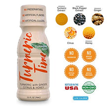 Load image into Gallery viewer, Turmeric Time Turmeric Shots - Turmeric with Ginger, Citrus &amp; Honey | Non-GMO | No Preservatives or Artificial Flavors/Colors/Sweeteners | B Vitamins | Liquid Turmeric (12 Pack)
