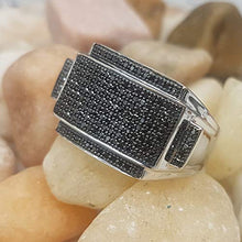 Load image into Gallery viewer, Dazzlingrock Collection 0.45 Carat (ctw) Sterling Silver Round Black Diamond Men's Hip Hop Pinky Ring 1/2 CT, Size 10.5

