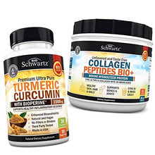 Load image into Gallery viewer, Turmeric Curcumin with BioPerine 1500mg + Collagen Peptides Protein Powder - for Bone &amp; Joint Support - Non-GMO &amp; Gluten-Free
