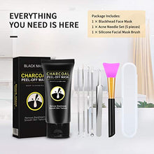 Load image into Gallery viewer, Blackhead Remover Mask, Blackhead Peel Off Face Mask, PandyCare 7-in-1 Bamboo Charcoal Masks for Women &amp; Men with Acne Needle Set - New Type of Bamboo Charcoal, 100% Natural &amp; Organic Ingredients
