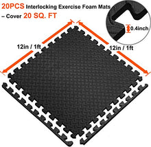 Load image into Gallery viewer, Walsai Exercise Mats Puzzle Foam Mats Gym Flooring Mat Interlocking Foam Mats with EVA Foam Floor Tiles for Home Gym Equipment Workouts
