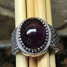 Load image into Gallery viewer, Natural Cabochan Amethyst 925 Solid Sterling Silver Men's Ring Size 6.75, 7, 8.75, 9, 9.75, 10, 11, 12
