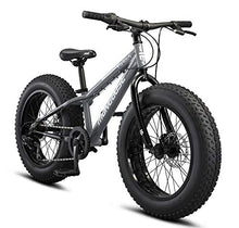 Load image into Gallery viewer, Mongoose Argus ST Kids Fat Tire Mounatin Bike, 20-Inch Wheels, Mechanical Disc Brakes, 7-Speed, Grey
