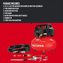 Load image into Gallery viewer, CRAFTSMAN Air Compressor, 6 Gallon, Pancake, Oil-Free with 13 Piece Accessory Kit (CMEC6150K)
