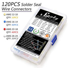 Load image into Gallery viewer, 120PCS Solder Seal Wire Connectors - Sopoby Heat Shrink Solder Connectors - Waterproof Solder Butt Connector Kit Insulated Automotive Marine Electrical Wire Terminals
