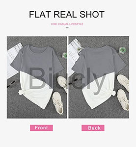 Biucly Womens Plus Size Tops Summer Casual Sexy Short Sleeve Crewneck Leopard Print Graphic Tees Oversized T Shirts,US 14-16(1X),Panther,White
