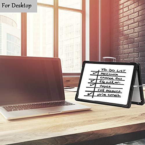 Load image into Gallery viewer, Portable White Board,12×16inches Small Dry Erase Board Double-Side Desktop Foldable Magnetic Whiteboards Easel Stand for Kids Education,Office and Home&School-Color Black