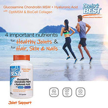 Load image into Gallery viewer, Doctor&#39;s Best Glucosamine Chondroitin Msm + Hyaluronic Acid with optimsm &amp; Biocell Collagen, Joint Support, Non-GMO, Gluten Free, Soy Free, 150 Caps
