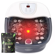 Load image into Gallery viewer, ECARBME Foot Spa Bath Massager with Heat Bubbles and Vibration Massage and Jets, 16OZ Tea Tree Oil Foot Soak Epsom Salt, Pedicure Foot spa with Infrared Light, 22 Rollers &amp; Adjustable Temp
