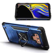 Load image into Gallery viewer, NZND Case for Samsung Galaxy Note 9 with Screen Protector (Maximum Coverage, Flexible TPU Film), [Military-Grade] Full-Body Protective, Magnetic Car Mount Ring Holder, Heavy-Duty Durable Case (Blue)
