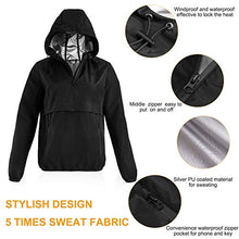 Load image into Gallery viewer, Junlan Sauna Suit for Women Sweat Sauna Pants Weight Loss Jacket Gym Workout Vest Sweat Suits for Women (Black Jacket, XX-Large)
