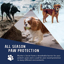 Load image into Gallery viewer, Musher's Secret Dog Paw Wax (2.1 Oz): All Season Pet Paw Protection Against Heat, Hot Pavement, Sand, Dirt, Snow - Great for Dogs on Trails and Walks!

