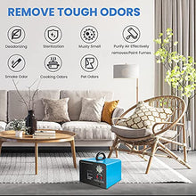 Load image into Gallery viewer, 2 in 1 Ozone Generator 11,000 mg/h Multipurpose Ozone Machine Ionizer Air Purifier Deodorizer for Rooms, Cars, Smoke, Blue
