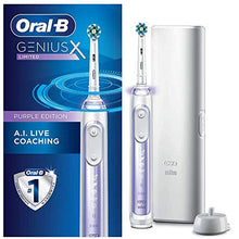 Load image into Gallery viewer, Oral-B Genius X Limited, Electric Toothbrush with Artificial Intelligence, 1 Replacement Brush Head, 1 Travel Case, Orchid Purple
