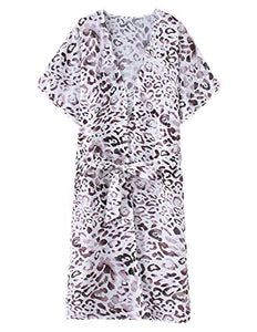 Womens Beach Long Kimono Floral Chiffon Cover ups Swimsuit Maxi Dresses 3XL